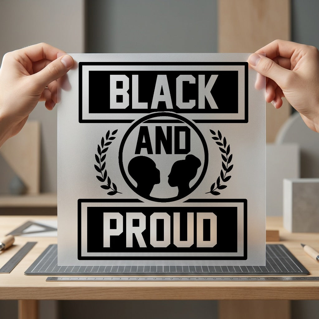 Black Proud Circles Afrocentric Aesthetic Ready to Press DTF Transfer for Dtf