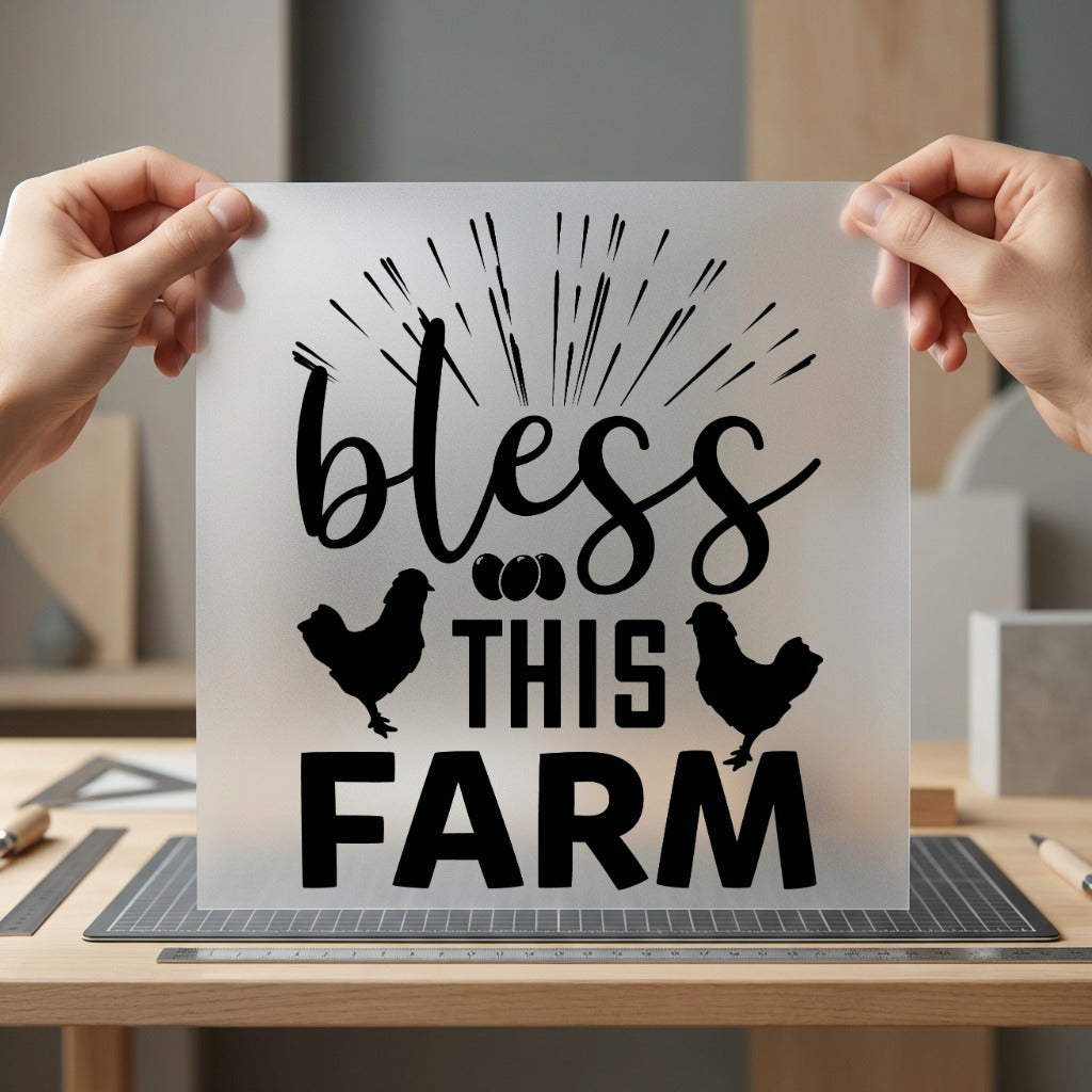 Bless Farm Farmhouse Diy Faith Blessed Ready to Press DTF Transfer for Dtf