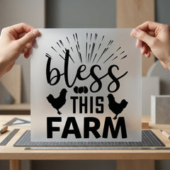 Bless Farm Farmhouse Diy Faith Blessed Ready to Press DTF Transfer for Dtf