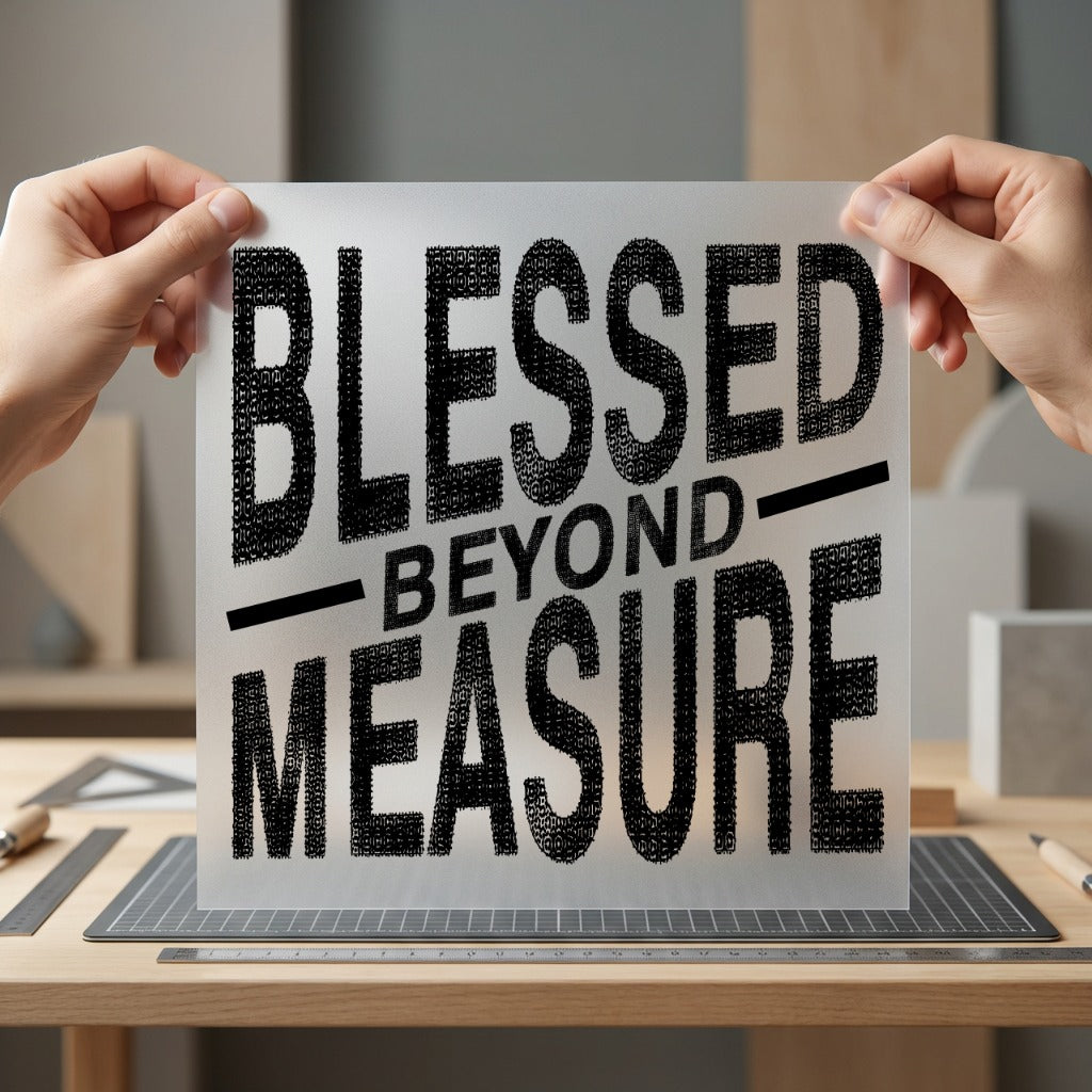 Blessed Beyond Measure Inspirational Faith Blessed Ready to Press DTF Transfer for Dtf