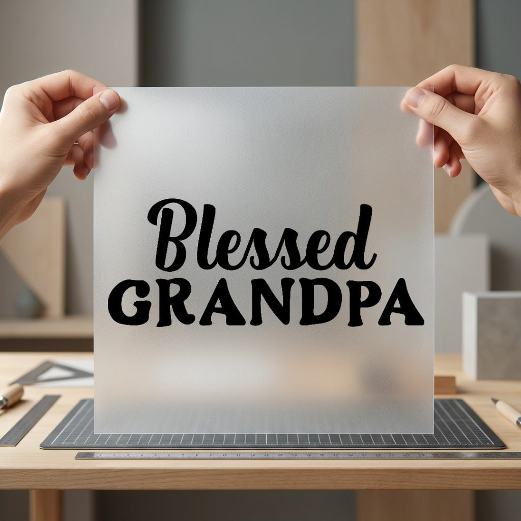 Blessed Grandpa Retro Script Faith Blessed Ready to Press DTF Transfer for Dtf