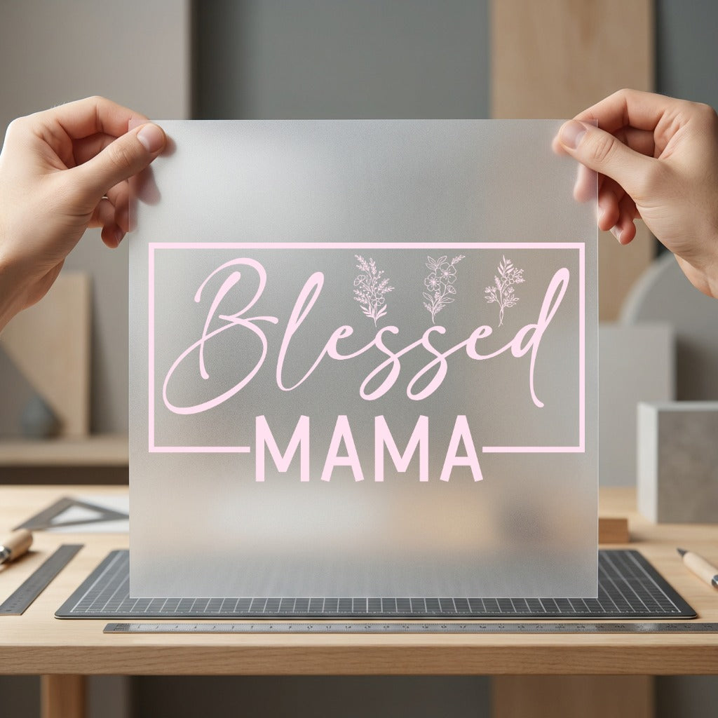 Blessed Mama Floral Diy Faith Blessed Ready to Press DTF Transfer for Dtf