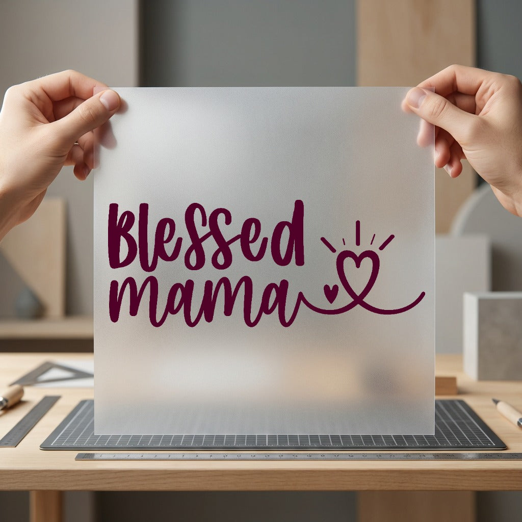 Blessed Mama Pink Script Faith Blessed Ready to Press DTF Transfer for Dtf