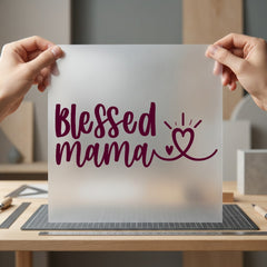Blessed Mama Pink Script Faith Blessed Ready to Press DTF Transfer for Dtf