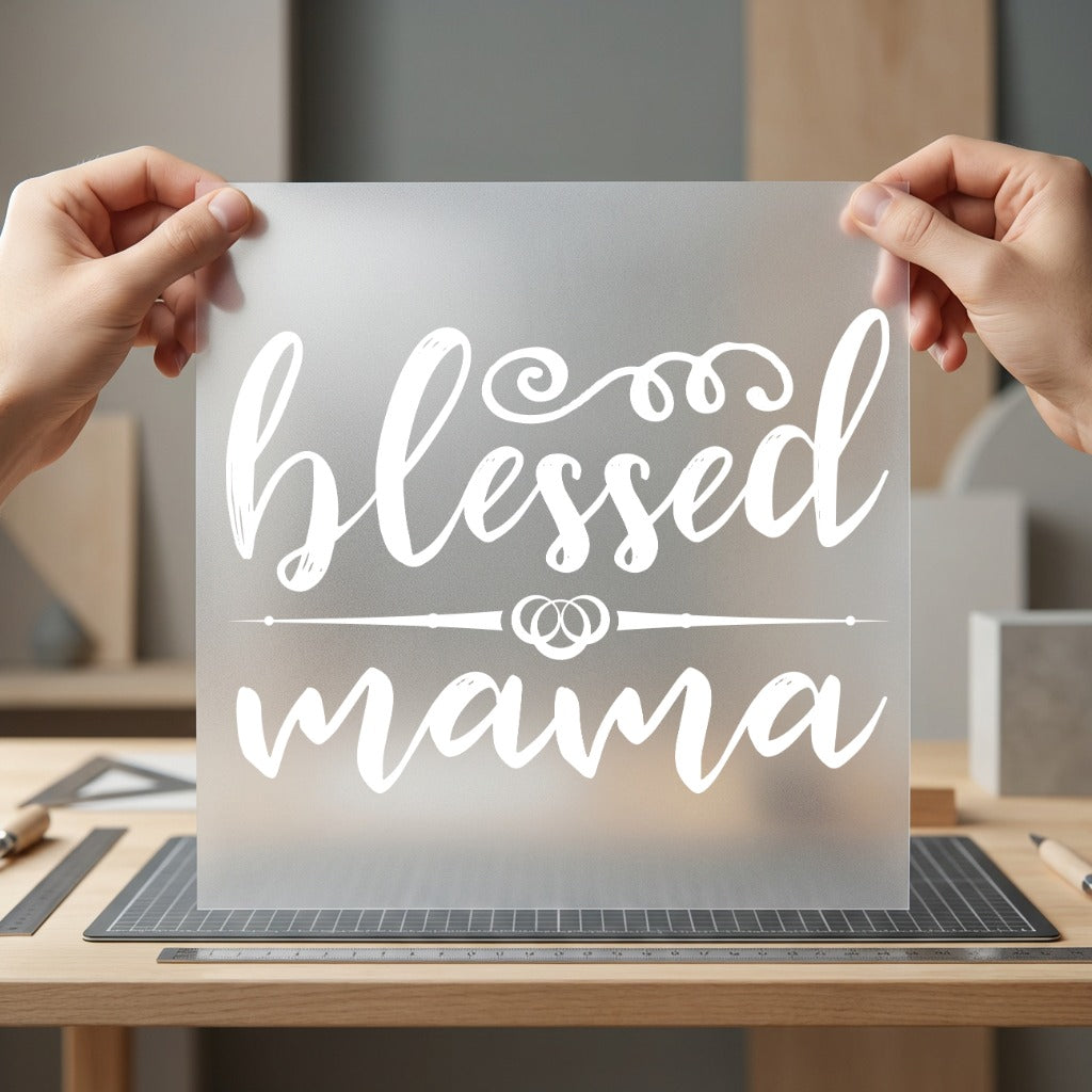 Blessed Mama Script Font Faith Blessed Ready to Press DTF Transfer for Dtf
