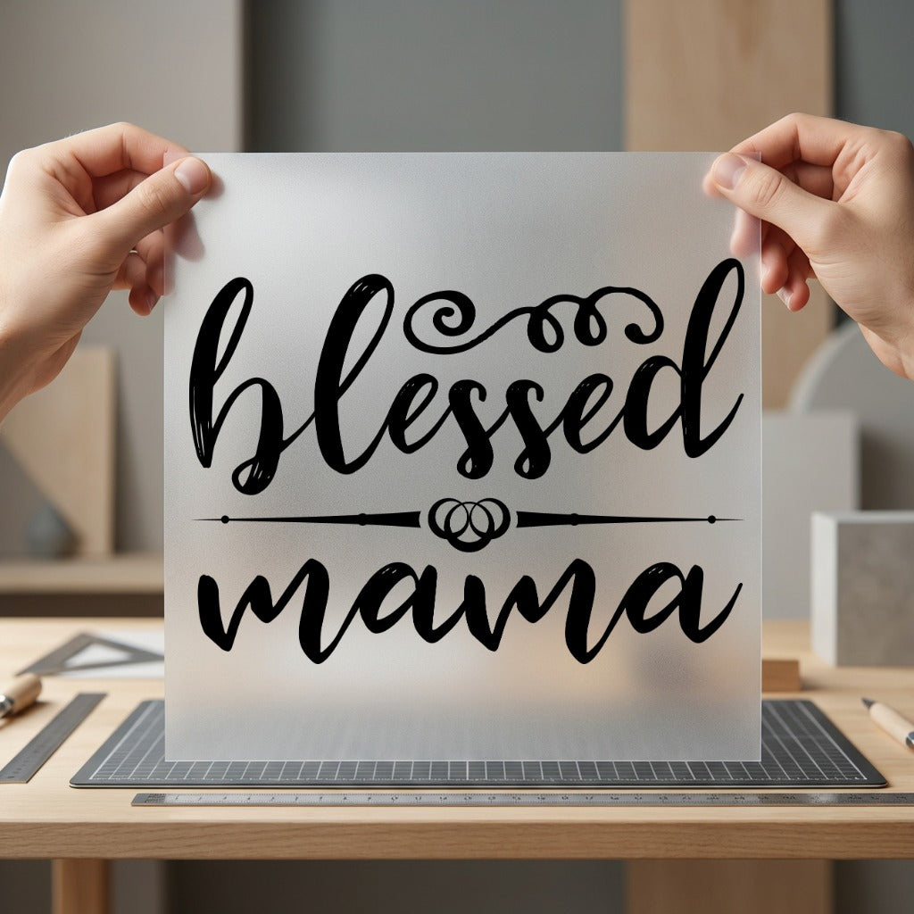 Blessed Mama Script Font Faith Blessed Ready to Press DTF Transfer for Dtf