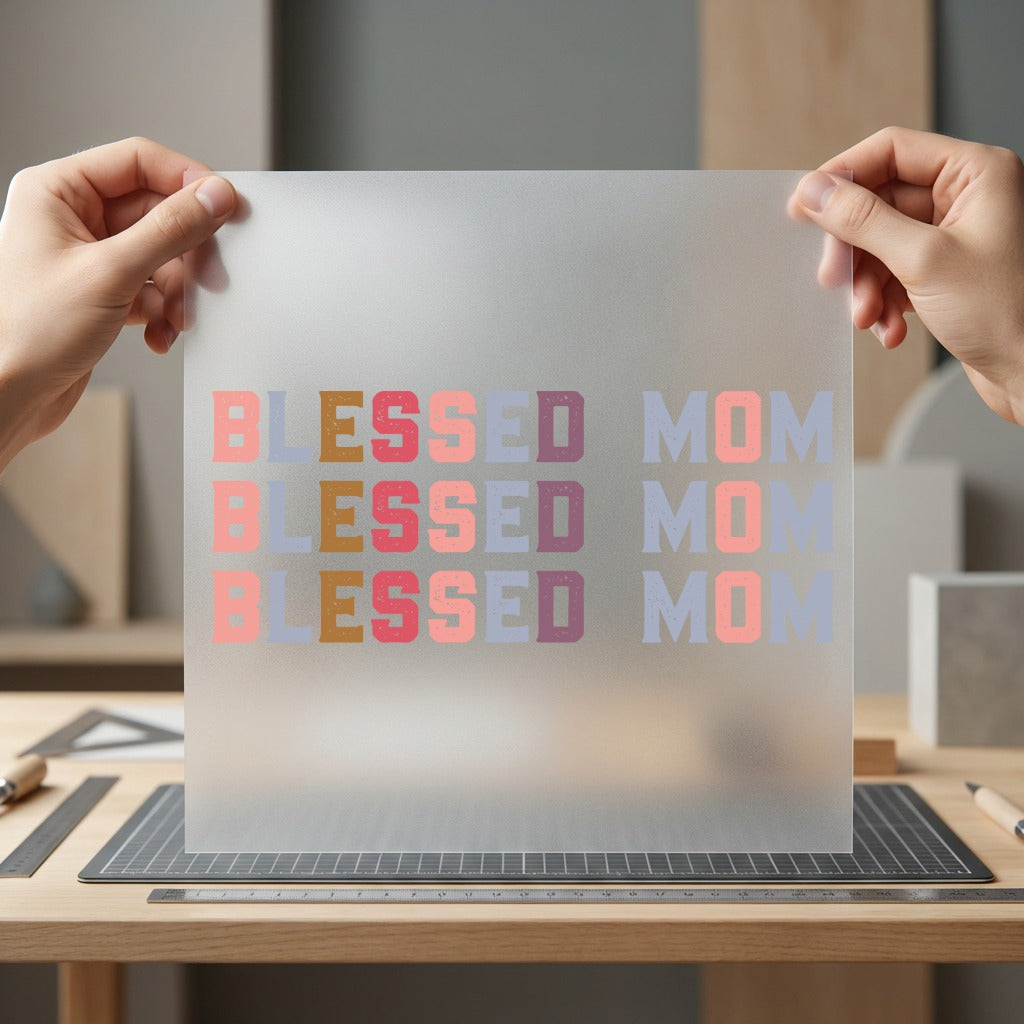 Blessed Mom Retro Repeat Faith Blessed Ready to Press DTF Transfer for Dtf