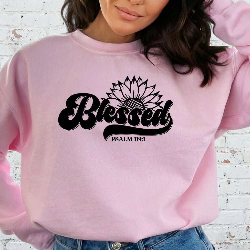 Blessed Sunflower | Faith & Gratitude Sweatshirt - Luckets.com