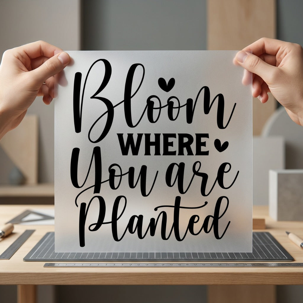 Bloom Where You Planted Good Vibes Collection Self Love Collection Ready to Press DTF Transfer for Dtf