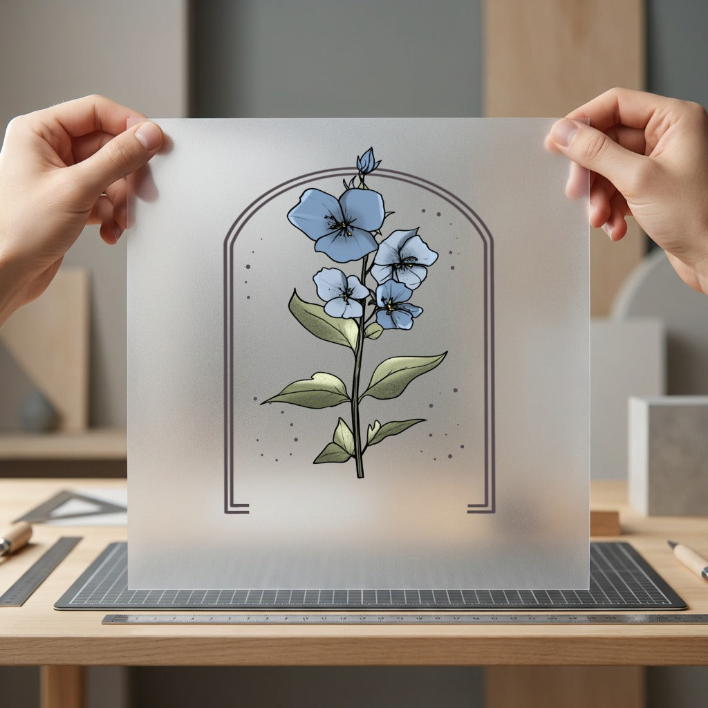 Blue Bellflower Bouquet Botanical Aesthetic Floral Ready to Press DTF Transfer for Dtf