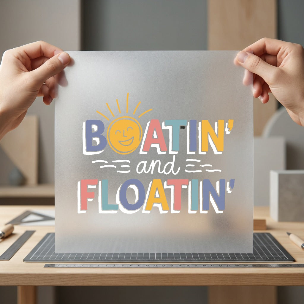 Boatin Floatin Summer Diy Summer Retro Ready to Press DTF Transfer for Dtf
