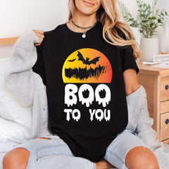 Boo You Bats Spooky Halloween Funny Ready to Press DTF Transfer for Dtf
