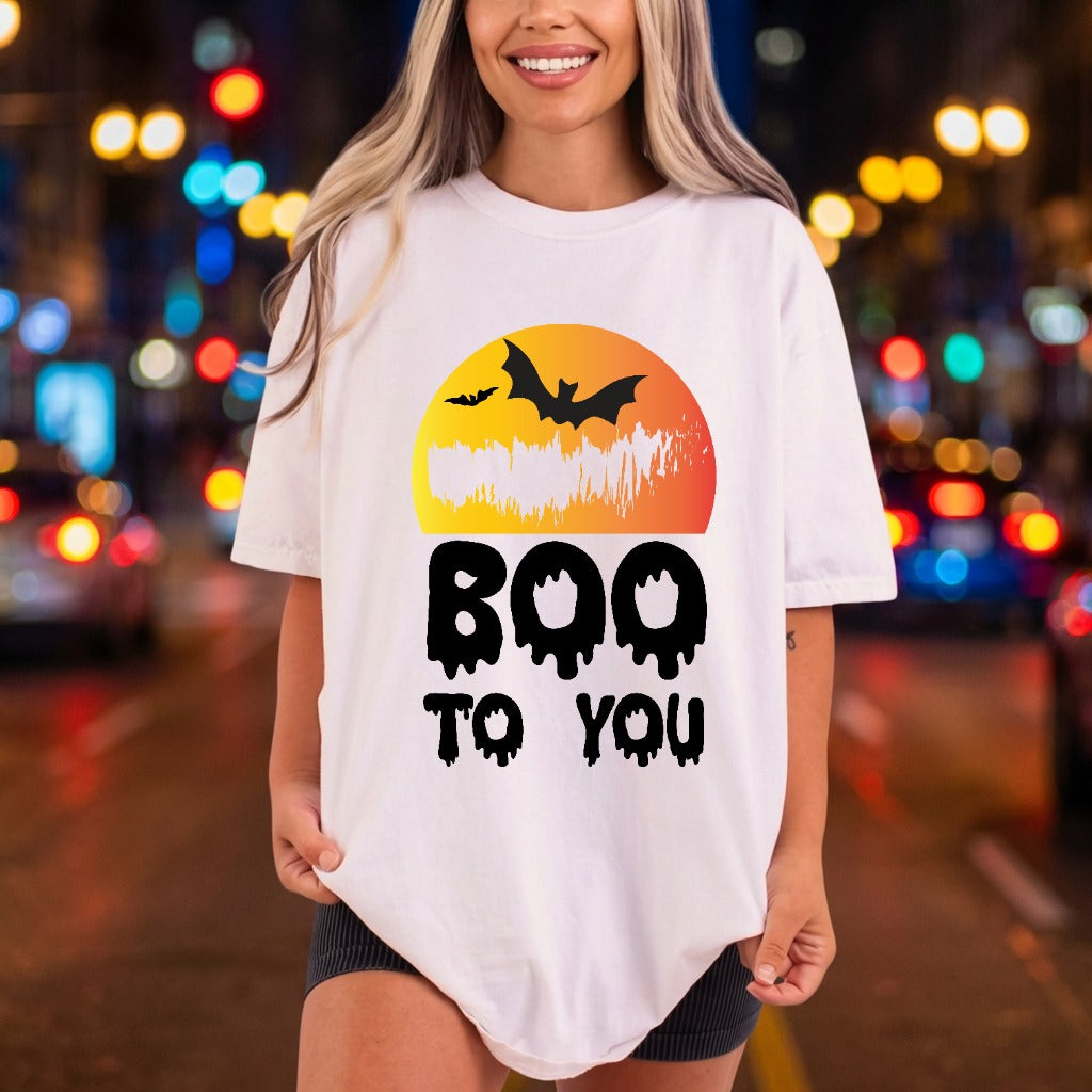 Boo You Bats Spooky Halloween Funny Ready to Press DTF Transfer for Dtf
