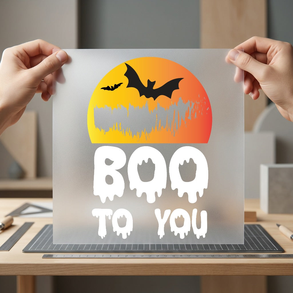 Boo You Bats Spooky Halloween Funny Ready to Press DTF Transfer for Dtf