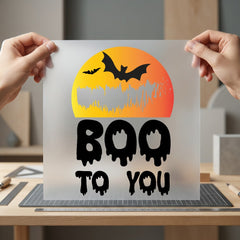 Boo You Bats Spooky Halloween Funny Ready to Press DTF Transfer for Dtf