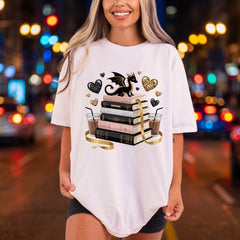 Book Dragon Coffee Lover Home & Cozy Vibes Collection Bookish Cozy Collection Ready to Press DTF Transfer for Dtf