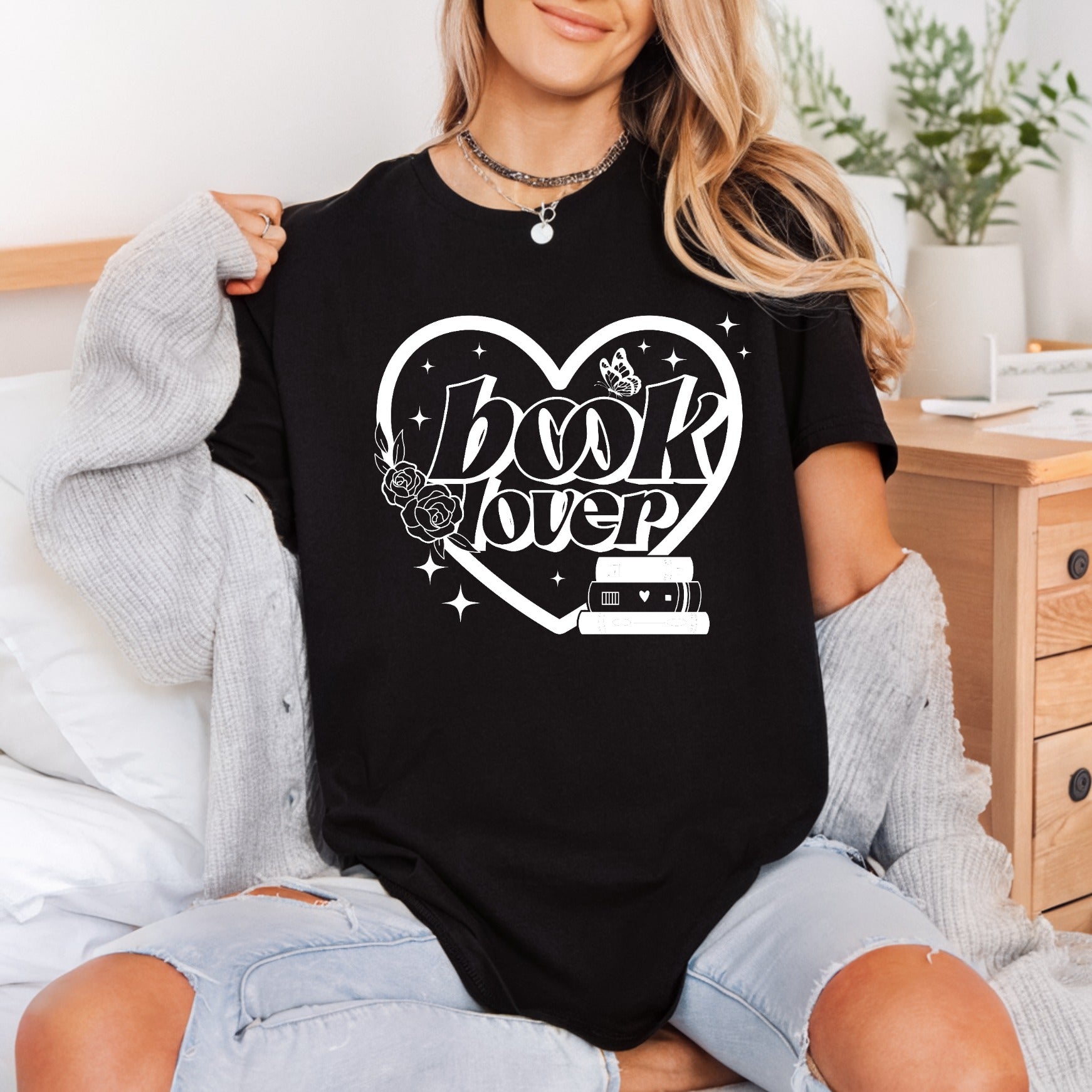 Book Lover Heart Cozy Reading Kids Collection Kids & School Collection Ready to Press DTF Transfer for Dtf