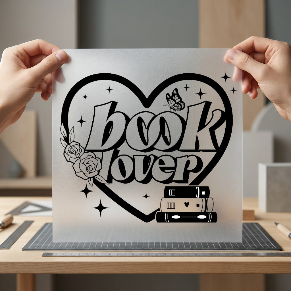 Book Lover Heart Cozy Reading Kids Collection Kids & School Collection Ready to Press DTF Transfer for Dtf