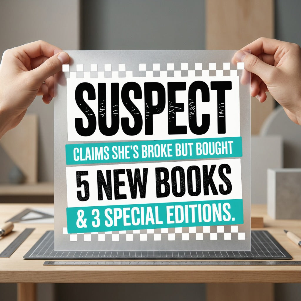 Book Lover Suspicion Humorous Funny Sarcastic Ready to Press DTF Transfer for Dtf