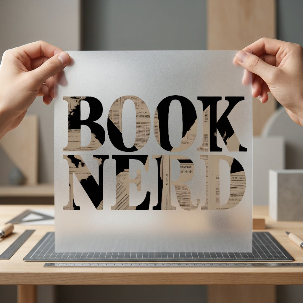 Book Nerd Distressed Font Aesthetic Ready to Press DTF Transfer for Dtf