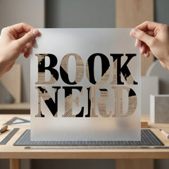 Book Nerd Distressed Font Aesthetic Ready to Press DTF Transfer for Dtf