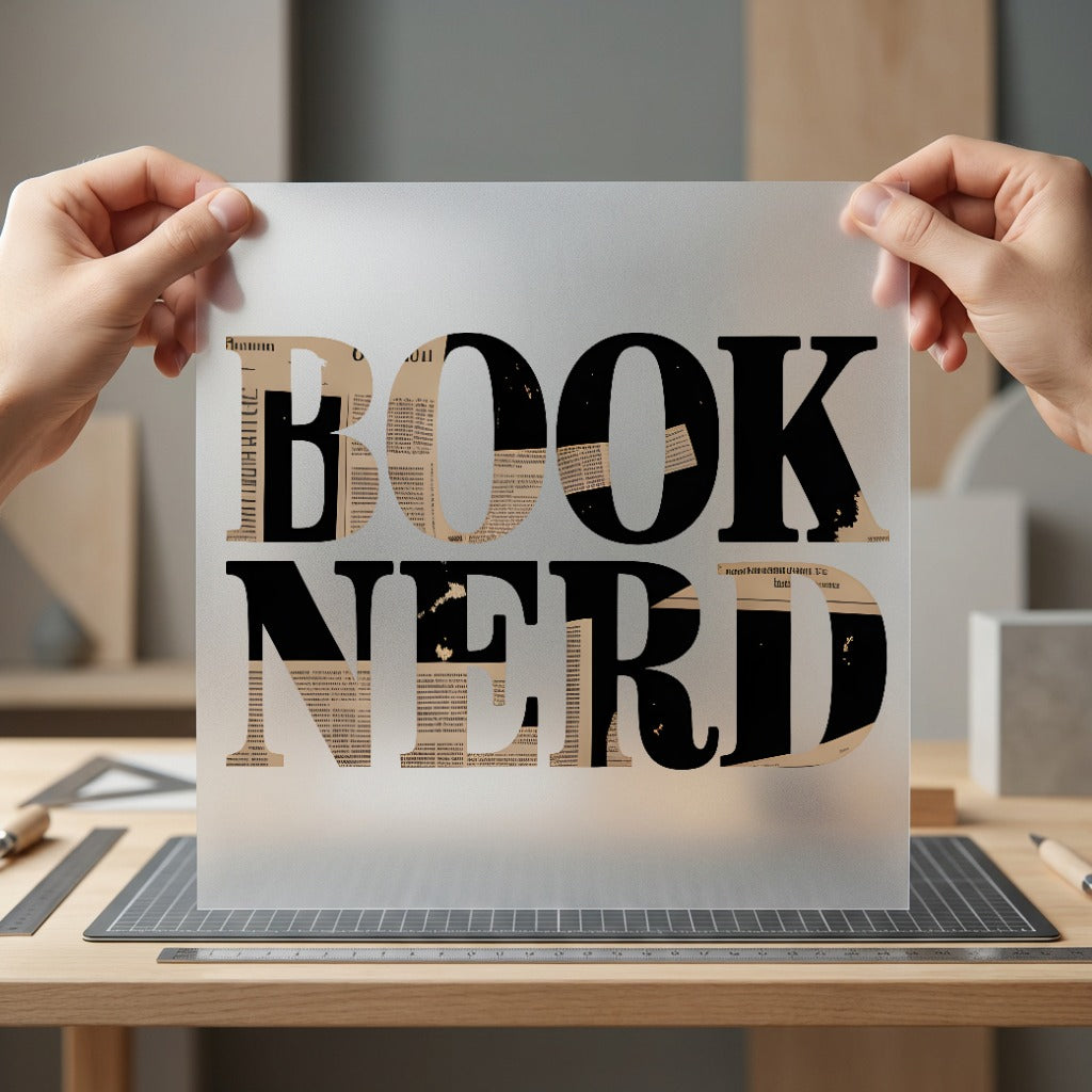 Book Nerd Newspaper Retro Retro Aesthetic Ready to Press DTF Transfer for Dtf