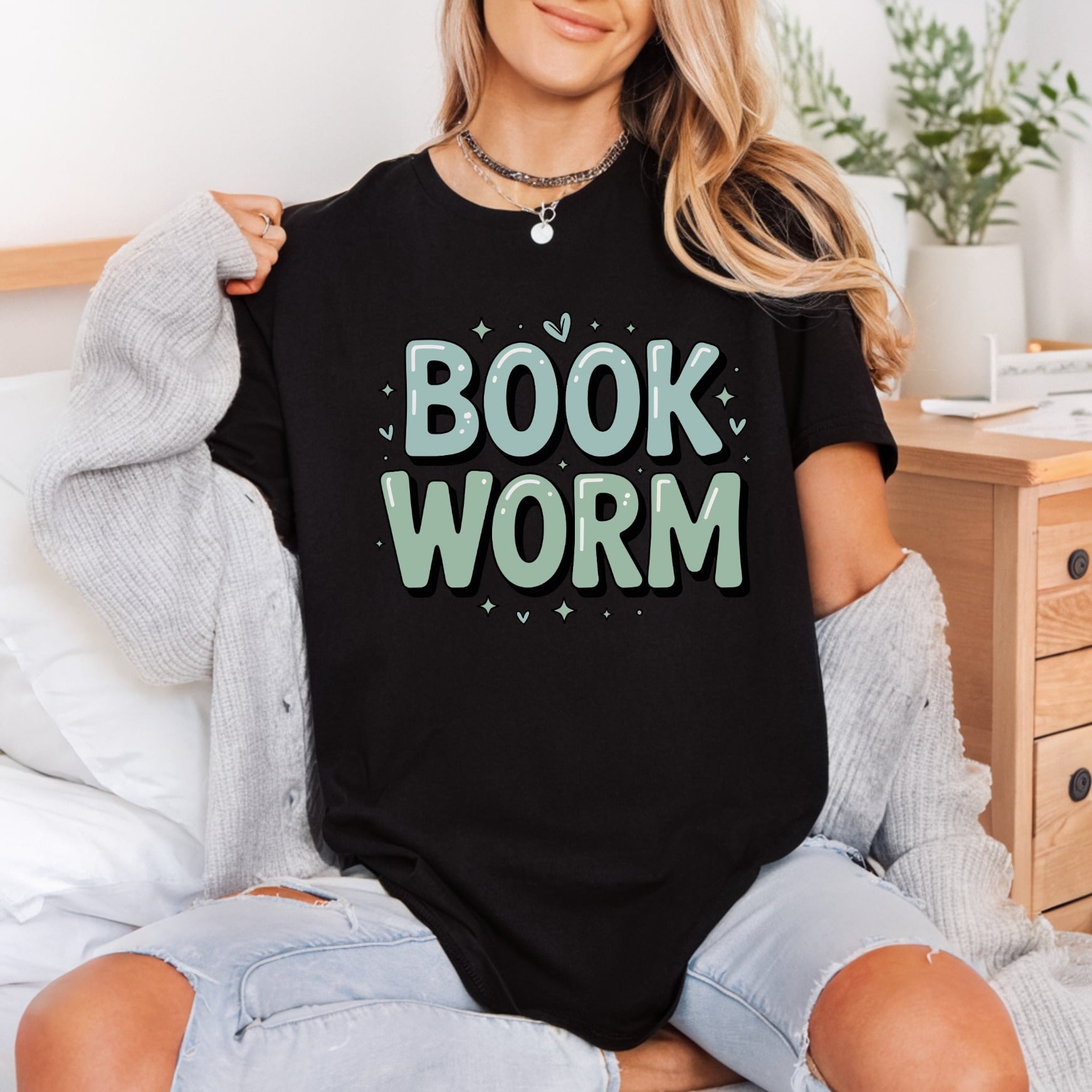 Book Worm Retro Type Teacher Retro Ready to Press DTF Transfer for Dtf