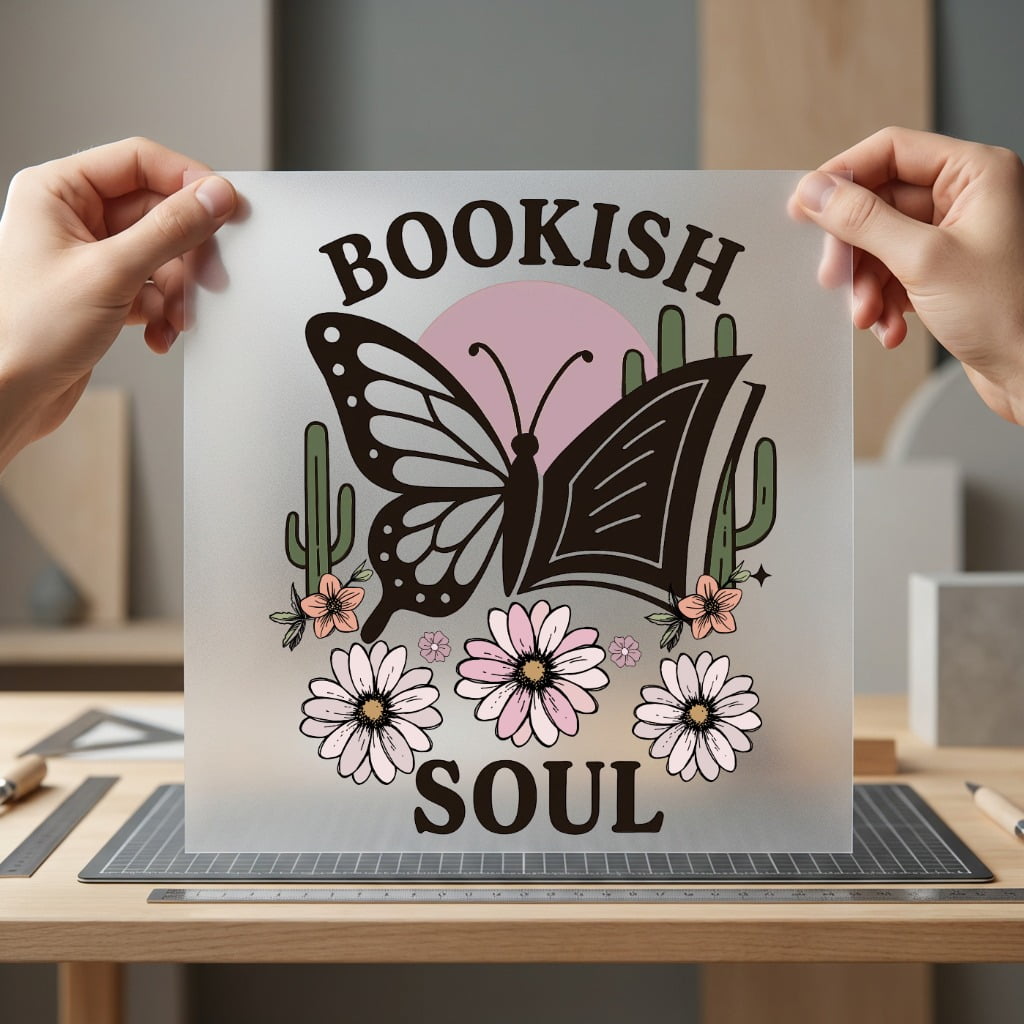 Bookish Soul Butterfly Retro Retro Boho Ready to Press DTF Transfer for Dtf
