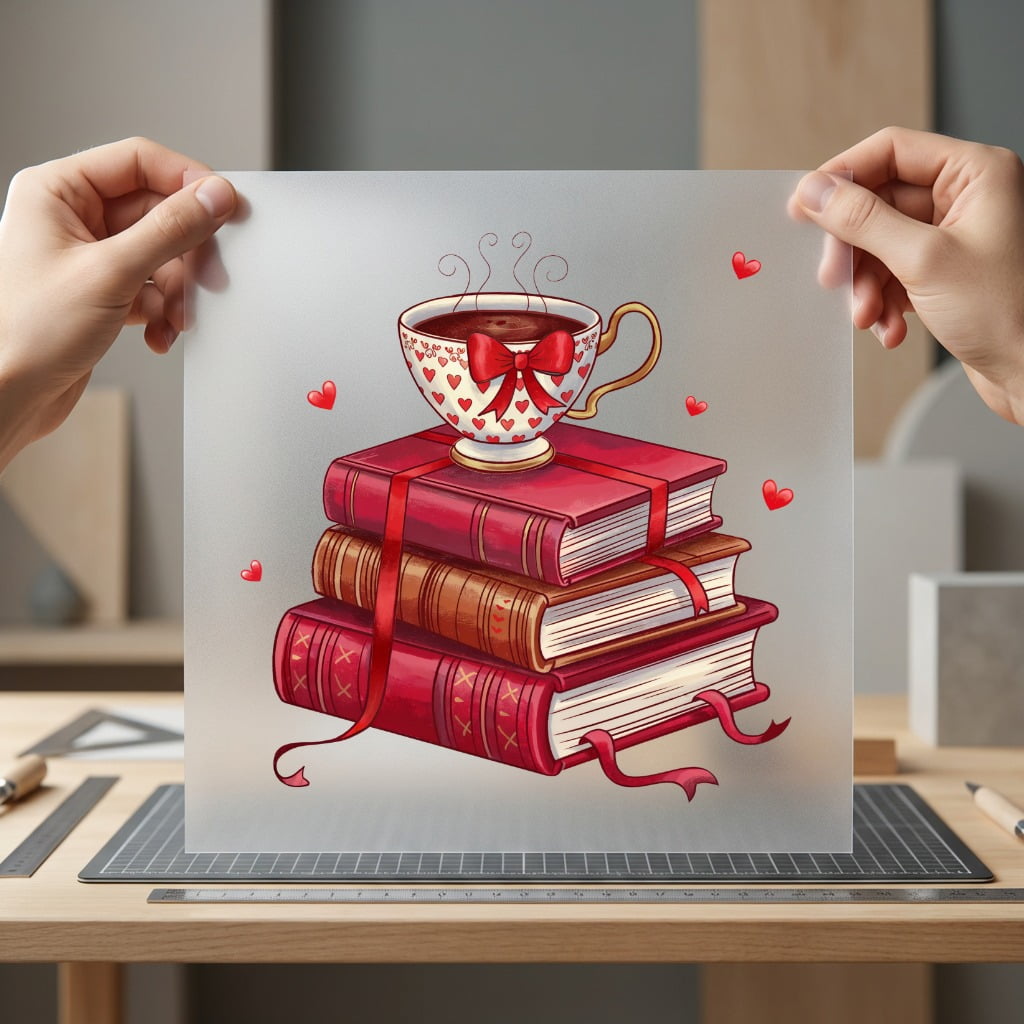 Books Coffee Cozy Aesthetic Valentine Ready to Press DTF Transfer for Dtf