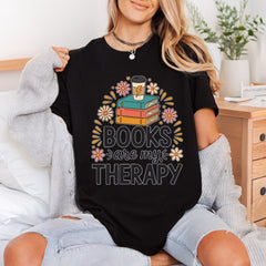 Books Therapy Cozy Reader Boho Aesthetic Ready to Press DTF Transfer for Dtf