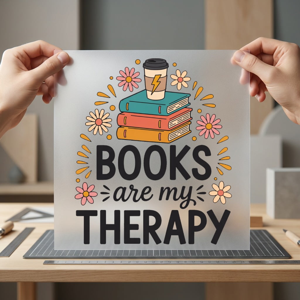 Books Therapy Cozy Reader Boho Aesthetic Ready to Press DTF Transfer for Dtf
