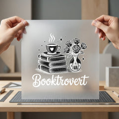 Booktrovert Cozy Reader Diy Funny Sarcastic Ready to Press DTF Transfer for Dtf