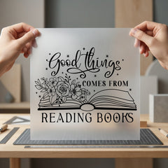 Bookworm Floral Cozy Reader Floral Ready to Press DTF Transfer for Dtf