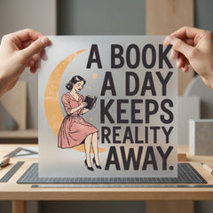 Bookworm Retro Reads Literary Funny Sarcastic Ready to Press DTF Transfer for Dtf