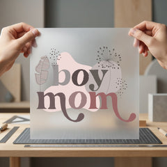 Boy Mom Boho Abstract Mom Boho Ready to Press DTF Transfer for Dtf
