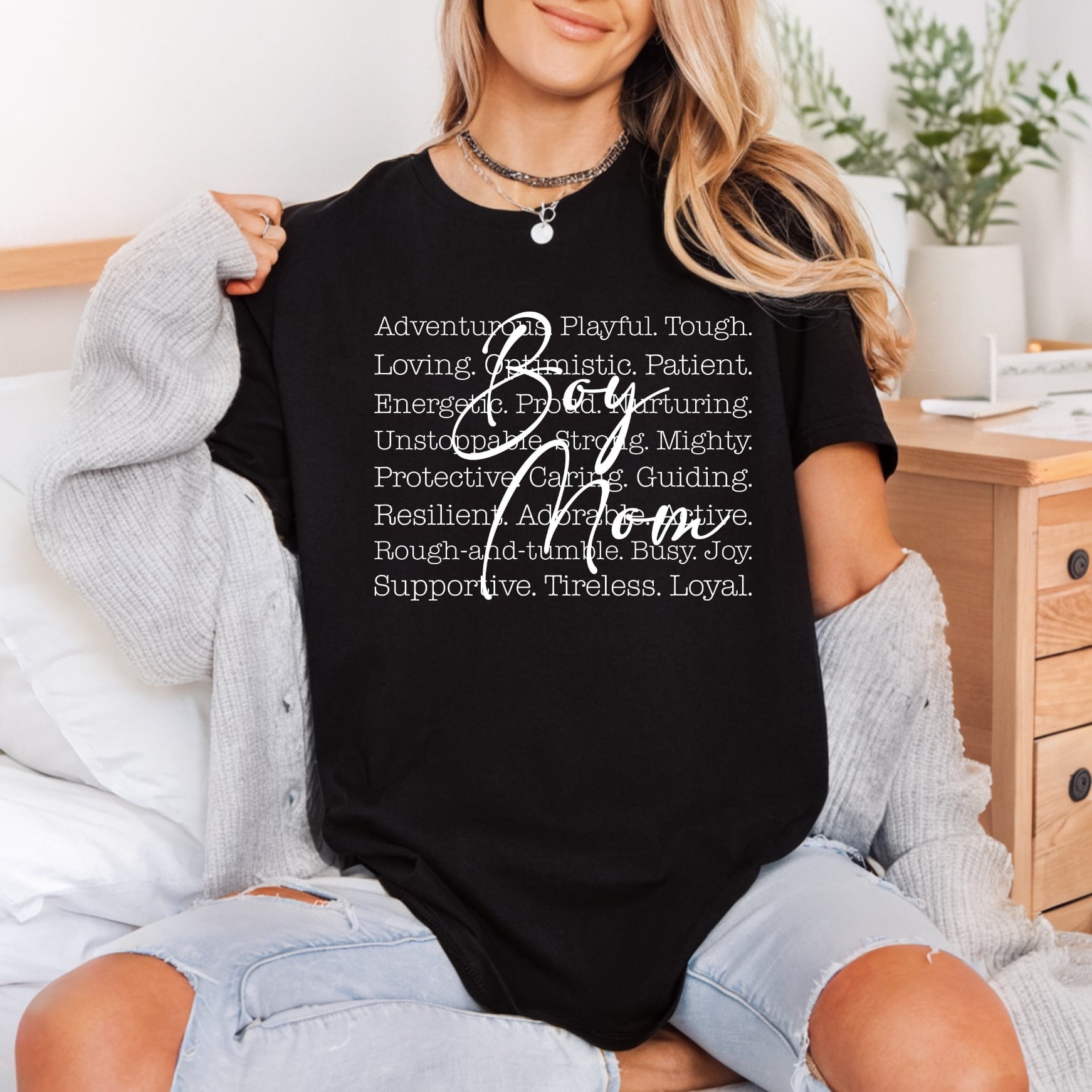 Boy Mom Definition White Mom Ready to Press DTF Transfer for Dtf