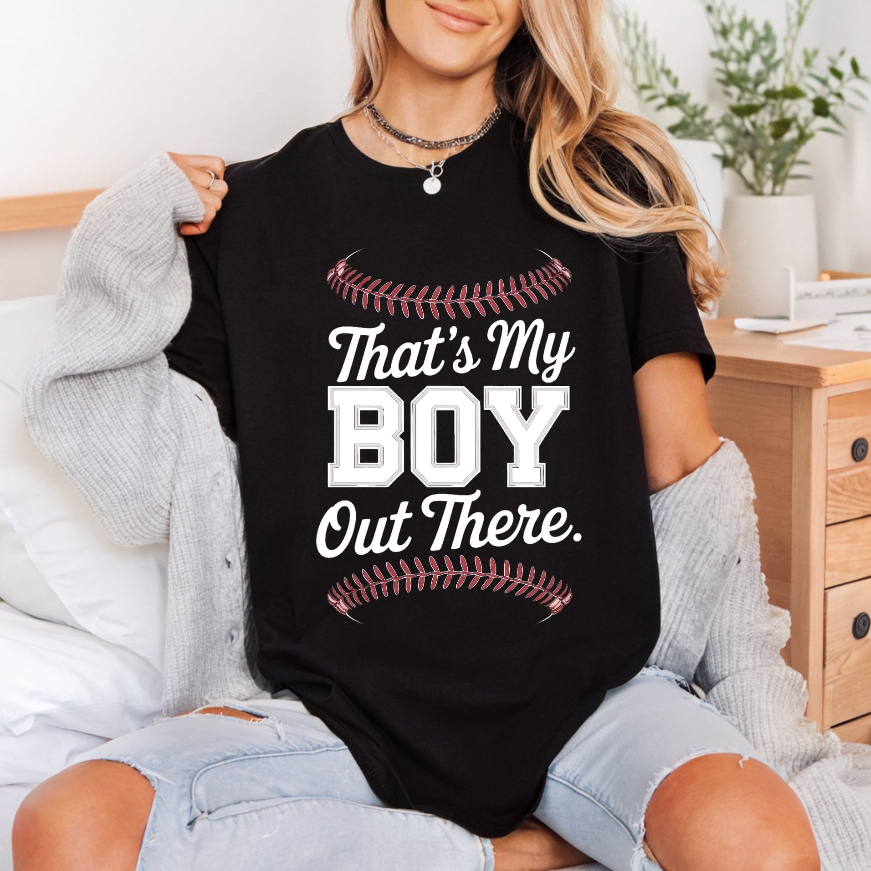 Boy Out There Baseball Mom Dad Ready to Press DTF Transfer for Dtf