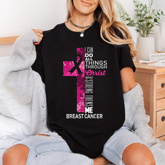 Breast Cancer Awareness Cross Christian Faith Ready to Press DTF Transfer for Dtf