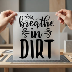 Breathe Dirt Nature Lover Mom Dad Ready to Press DTF Transfer for Dtf