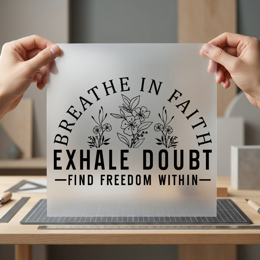 Breathe Faith Exhale Doubt Faith Aesthetic Ready to Press DTF Transfer for Dtf