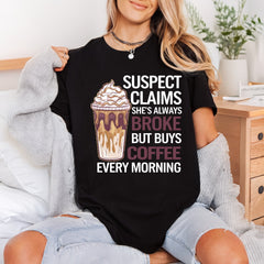 Broke But Buys Coffee Funny Sarcastic Ready to Press DTF Transfer for Dtf