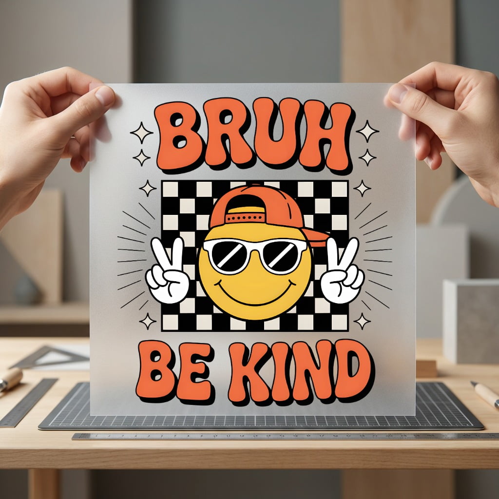 Bruh Kind Smiley Retro Retro Ready to Press DTF Transfer for Dtf