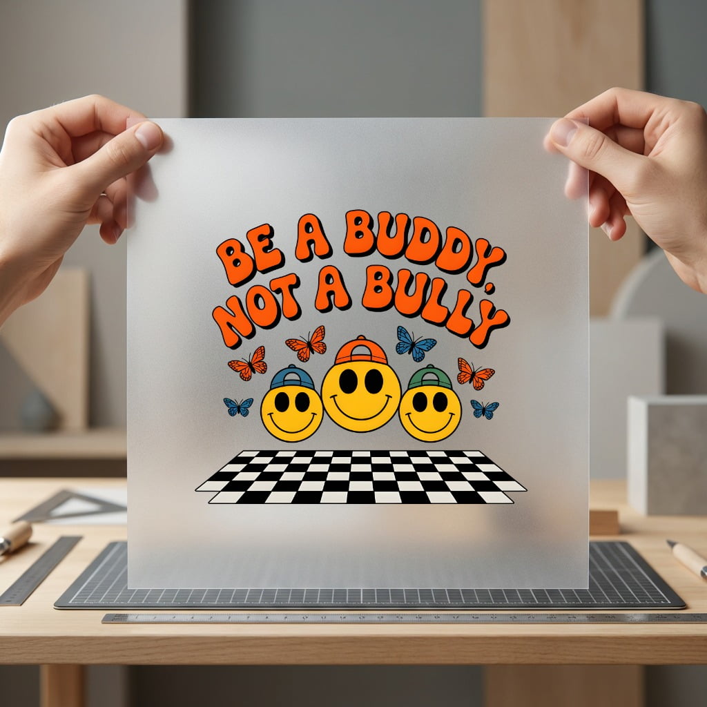 Buddy Not Bully Retro Retro Ready to Press DTF Transfer for Dtf