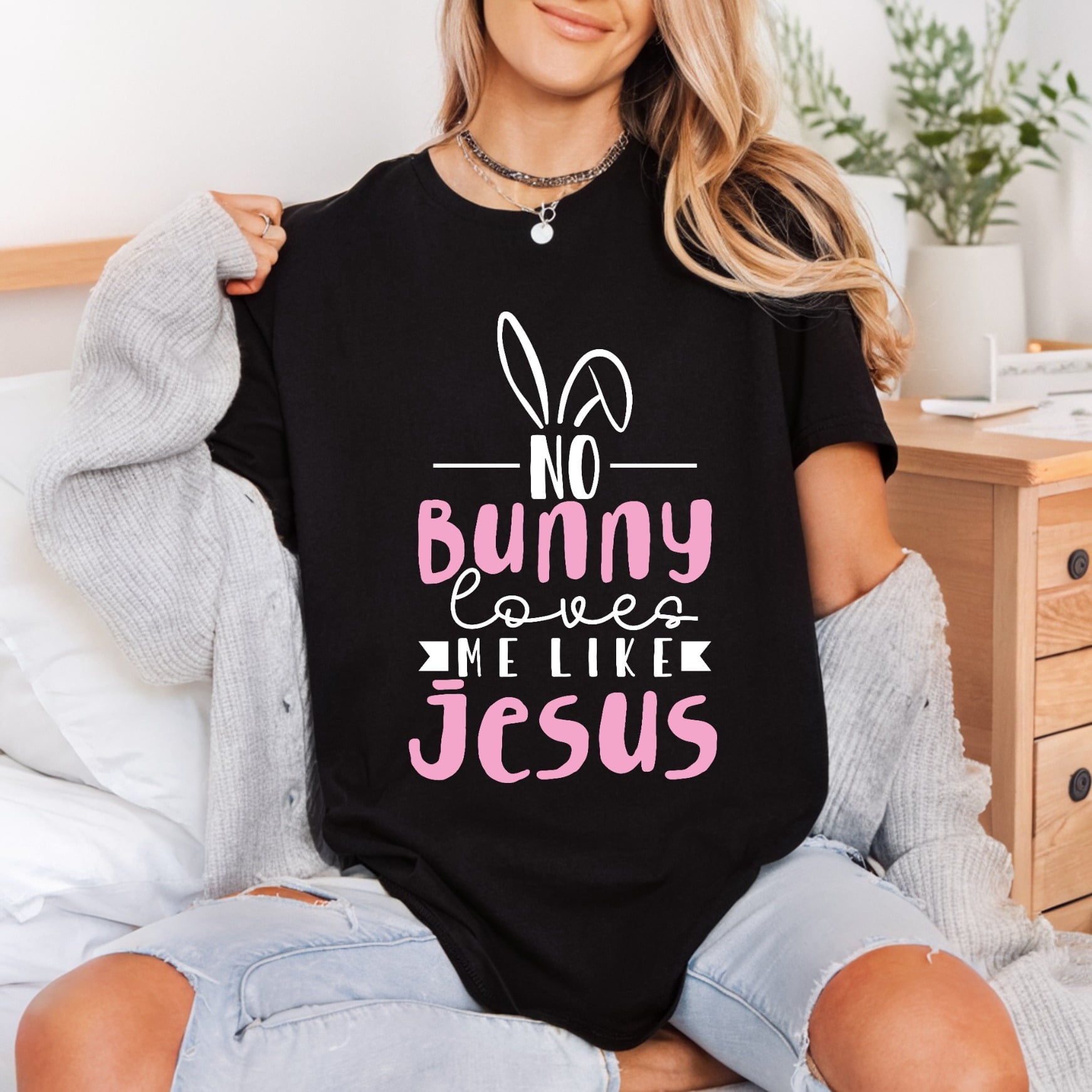 Bunny Loves Like Jesus Christian Faith Ready to Press DTF Transfer for Dtf