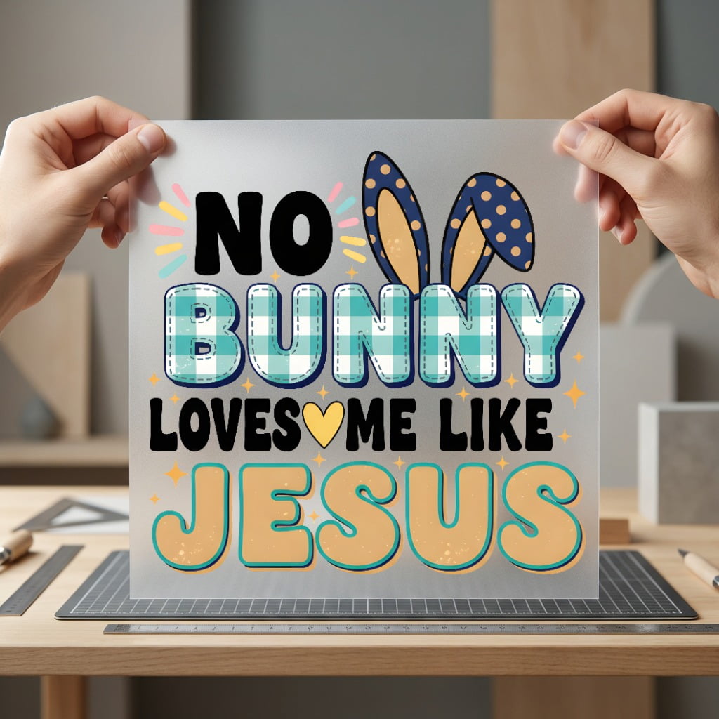 Bunny Loves Like Jesus Christian Faith Ready to Press DTF Transfer for Dtf