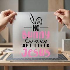 Bunny Loves Like Jesus Christian Faith Ready to Press DTF Transfer for Dtf