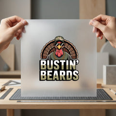 Bustin Beards Turkey Humorous Thanksgiving Funny Ready to Press DTF Transfer for Dtf