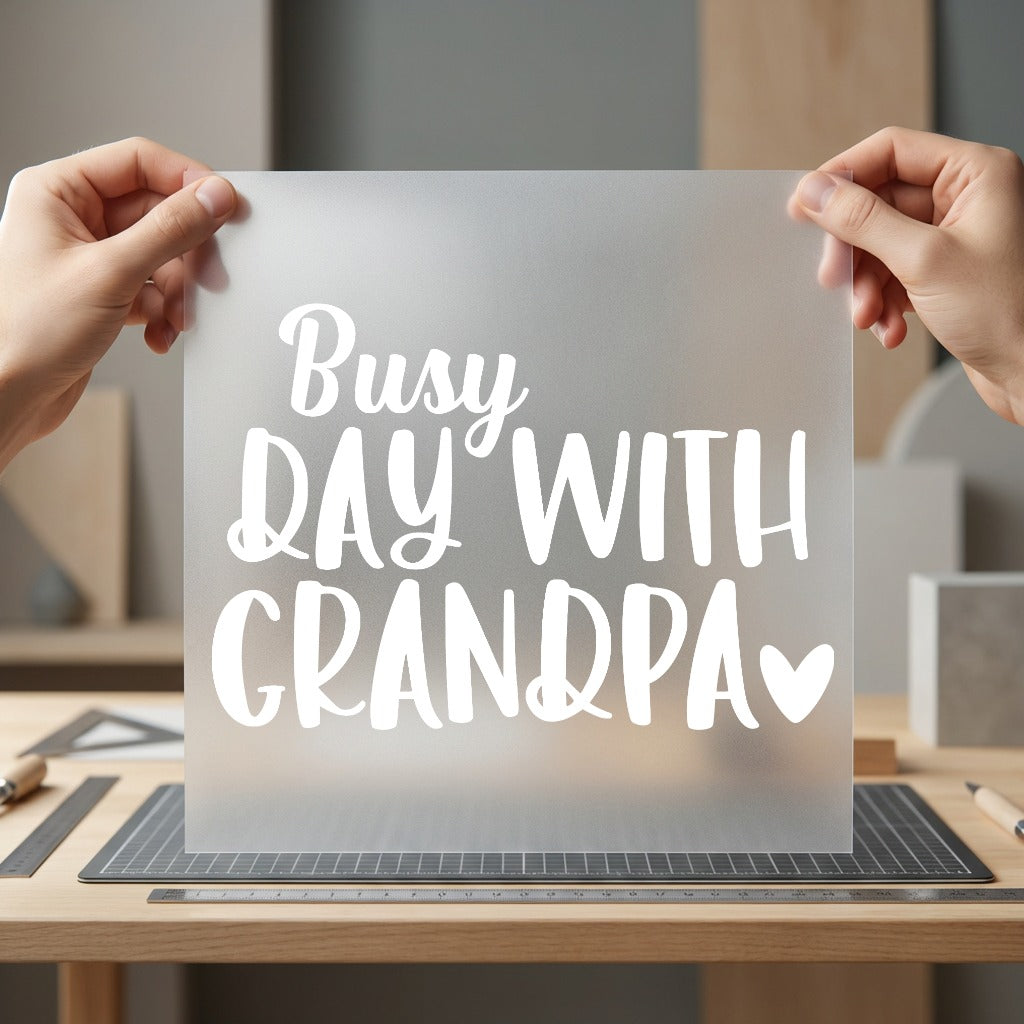 Busy Day Grandpa Kids Grandpa Ready to Press DTF Transfer for Dtf