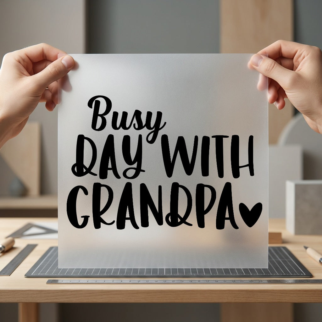 Busy Day Grandpa Kids Grandpa Ready to Press DTF Transfer for Dtf