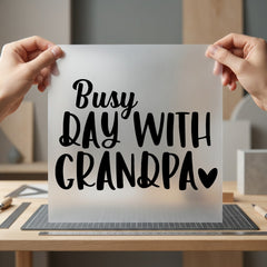 Busy Day Grandpa Kids Grandpa Ready to Press DTF Transfer for Dtf